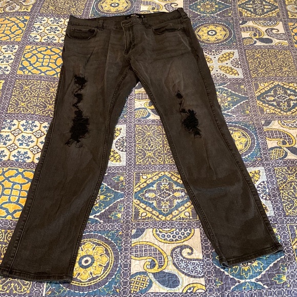 Mens skinny ripped jeans - Picture 1 of 2